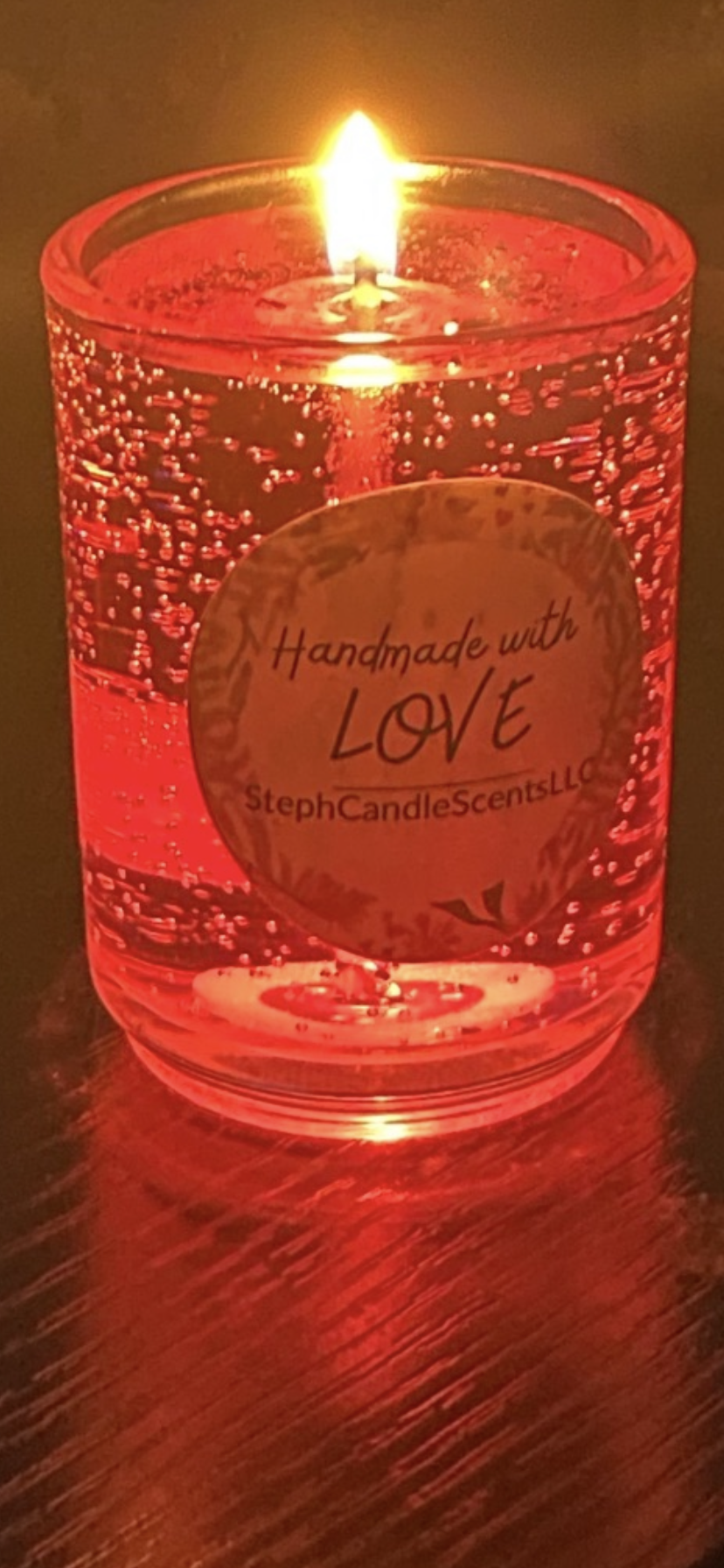 Gel scented mini candle