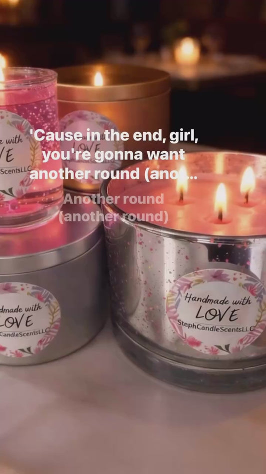 Dipped Silver candle