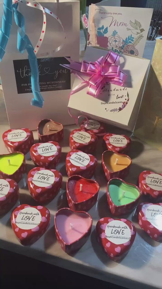 Mini shaped Heart candles